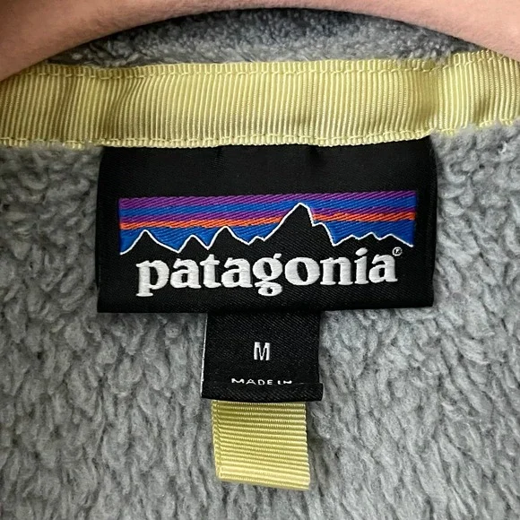 Patagonia Sweater Womens Medium Gray Retool Snap Polartec Fleece Outdoor Hiking - Picture 12 of 14